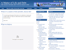 Tablet Screenshot of amatteroflifeanddebt.com